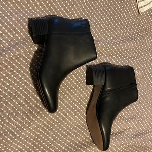 Clarks Black Leather Booties